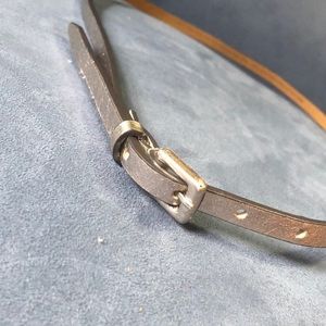 Thin silver belt